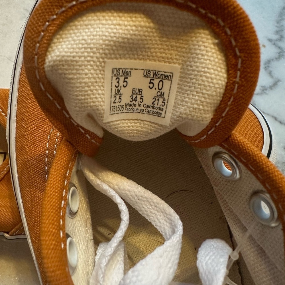Vans Orange Canvas Sneakers - Picture 4 of 4
